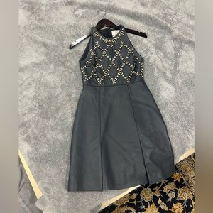 ERDEM beaded Leather dress